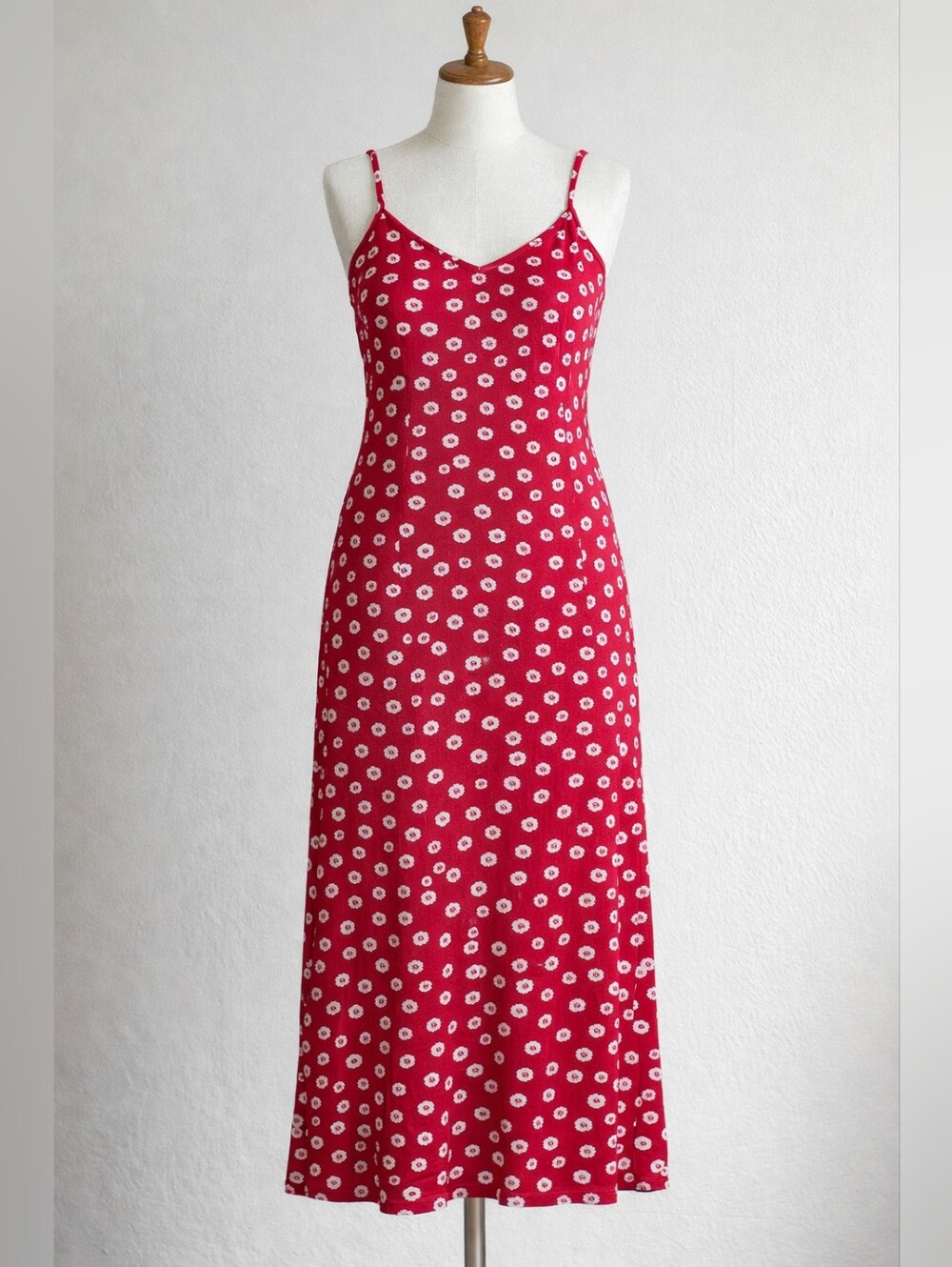 Red and Pink Halter Sundress Sleeveless Casual